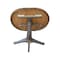 International Concepts Round 36 in Rd top ped table, 12 in leaf, 36.1 inh, counter Ht, Hickory/Washed Coal, 36 W, 48 L, Wood K45-36RXT-27B-6B - alternate 2